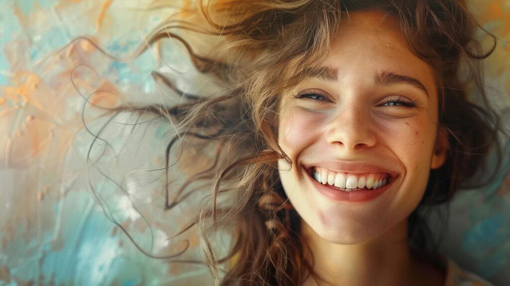 woman with a big smile